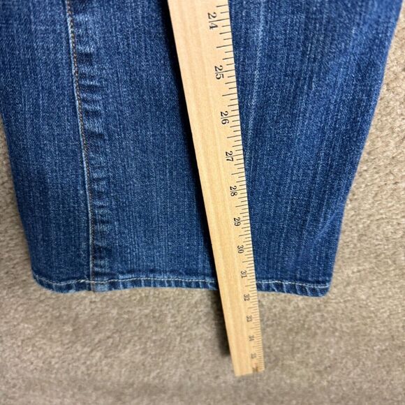 VTG 7 For All Mankind Bootcut Jeans Womens 28 Blue Denim Low Rise Embellished - Picture 7 of 13